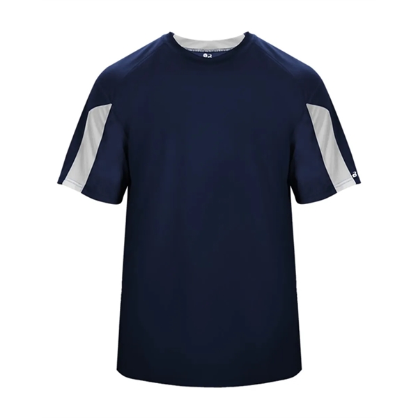 Moisture-wicking, breathable, antimicrobial Striker tee made with 100% polyester with small... from ASI 84358 S&S Activewear
