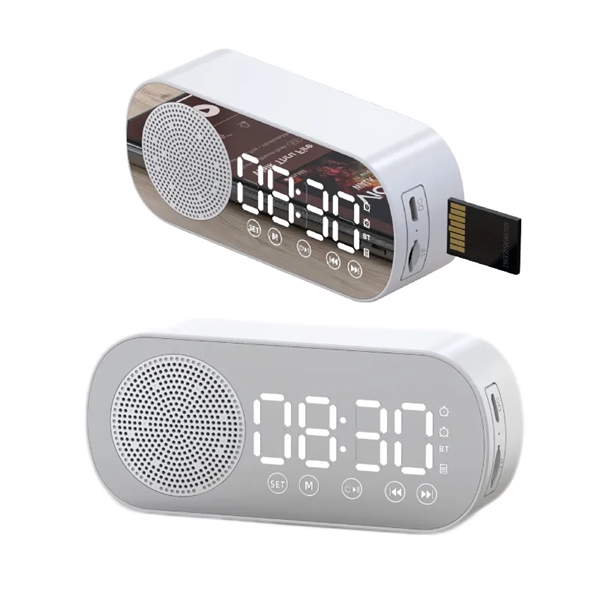 Alarm clock touch control wireless Bluetooth speaker plus 1 color silkscreen... from ASI 37218 Athena Promo (tm)