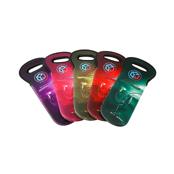 Neoprene Wine Bottle Cooler with 1 color silkscreen imprint on 1... from ASI 37218 Athena Promo (tm)