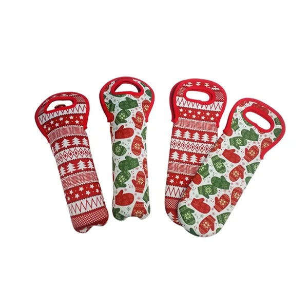 Neoprene Wine Bottle Cooler with 1 color silkscreen imprint on 1... from ASI 37218 Athena Promo (tm)