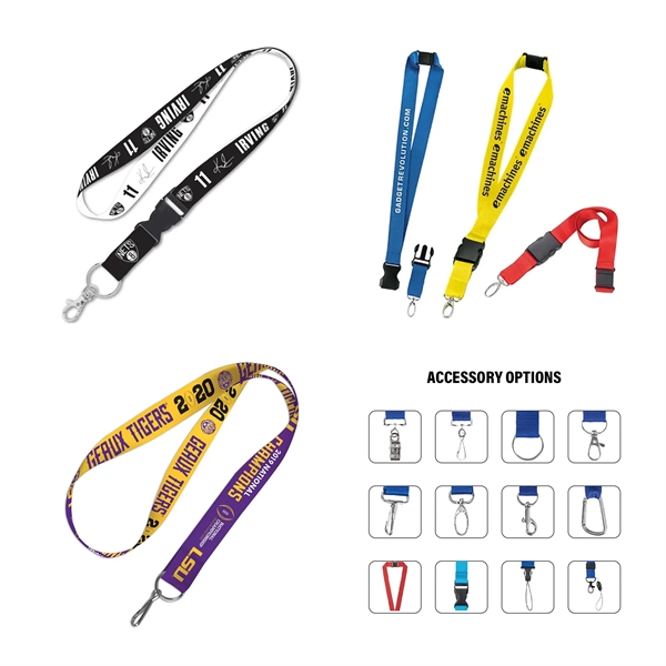 3/4" lobster clip sublimated lanyards with accessory option... from ASI 34800 Alstar Creations