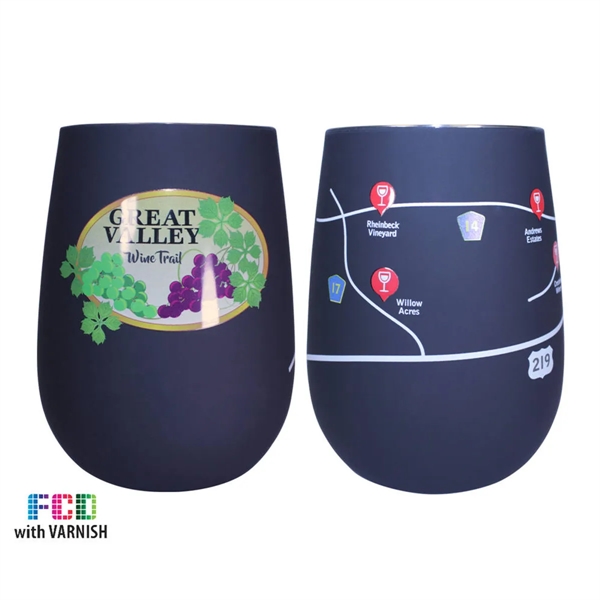 Halcyon® 12 oz. Stainless Steel Wine Glass, FCD with Varnis... from ASI 30270 Aakron Line