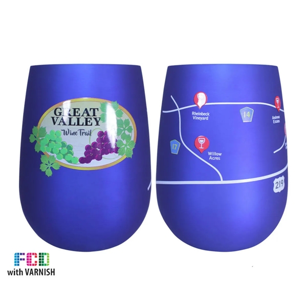 Halcyon® 12 oz. Stainless Steel Wine Glass, FCD with Varnis... from ASI 30270 Aakron Line