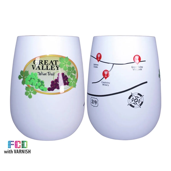 Halcyon® 12 oz. Stainless Steel Wine Glass, FCD with Varnis... from ASI 30270 Aakron Line