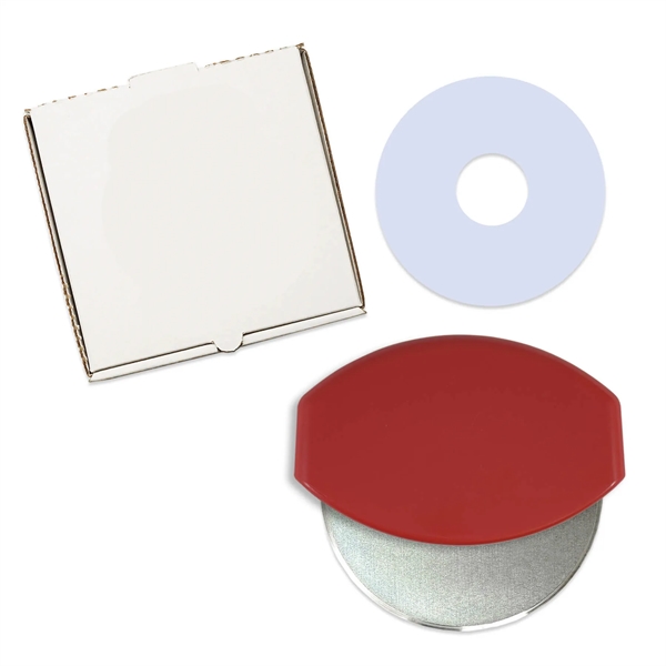 Pizza accessory set with gourmet pizza cutter, pizza box and coupon... from ASI 54040 Fey Promo / Mi Line by Fey