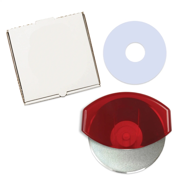 Pizza accessory set with gourmet pizza cutter, pizza box and coupon... from ASI 54040 Fey Promo / Mi Line by Fey