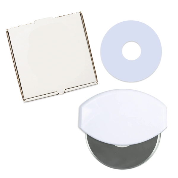 Pizza accessory set with gourmet pizza cutter, pizza box and coupon... from ASI 54040 Fey Promo / Mi Line by Fey