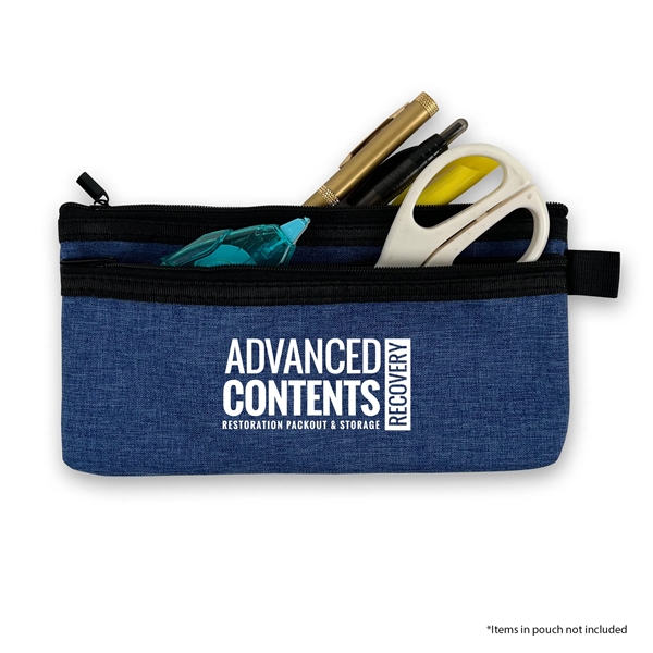 Two zippered heathered accessory pouch... from ASI 34800 Alstar Creations