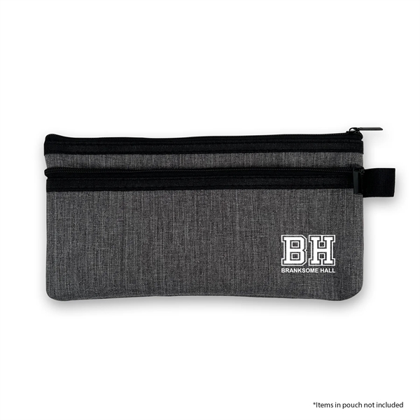 Two zippered heathered accessory pouch... from ASI 34800 Alstar Creations