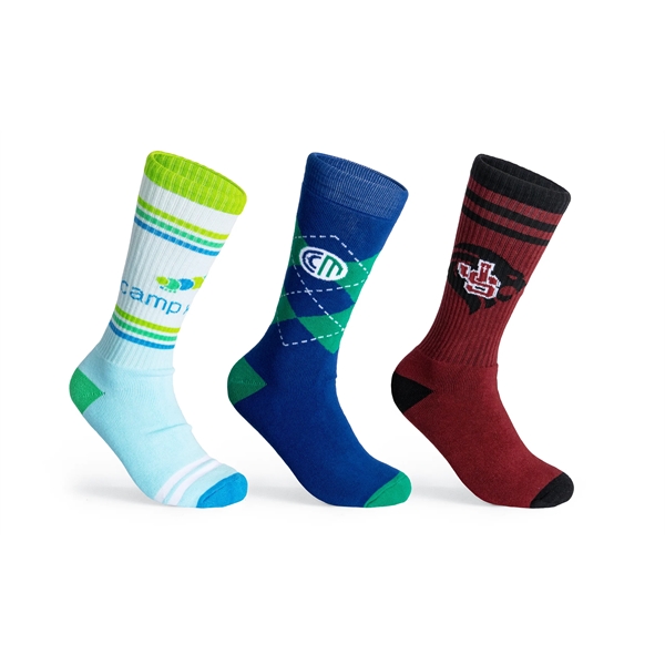 Saver Jacquard athletic sock made of nylon and cotton and woven... from ASI 45657 Pop! Promos