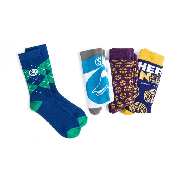 Saver Jacquard athletic sock made of nylon and cotton and woven... from ASI 45657 Pop! Promos