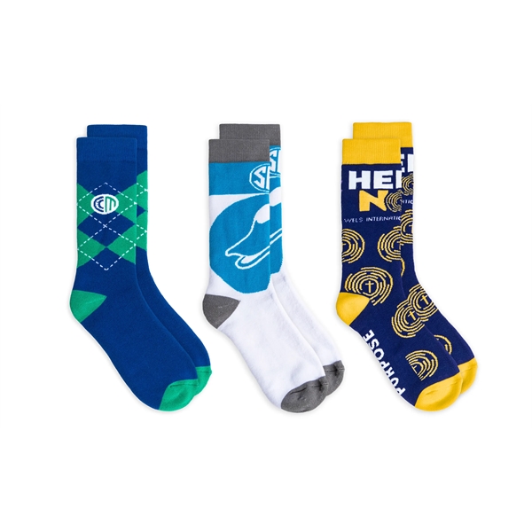 Saver Jacquard athletic sock made of nylon and cotton and woven... from ASI 45657 Pop! Promos