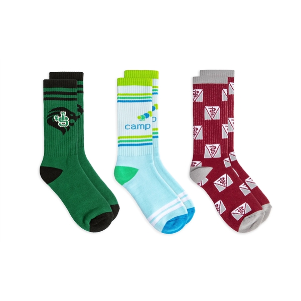 Saver Jacquard athletic sock made of nylon and cotton and woven... from ASI 45657 Pop! Promos