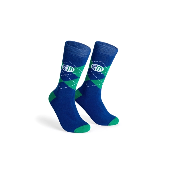 Saver Jacquard athletic sock made of nylon and cotton and woven... from ASI 45657 Pop! Promos