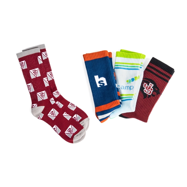 Saver Jacquard athletic sock made of nylon and cotton and woven... from ASI 45657 Pop! Promos