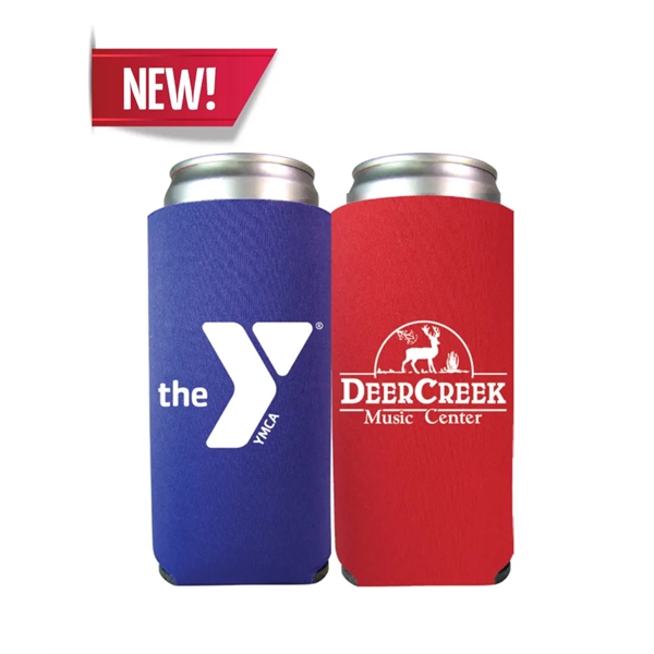 Economical 12 Oz. Slim Can-Tastic® Open Cell pocket can insulator made... from ASI 92868 US Poly Enterprise Inc / The Poly Line