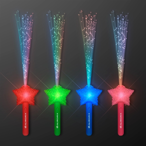 Blank or Imprinted. LED Shooting Star Sparkling Fiber Optic Wands... from ASI 34194 ALightPromos