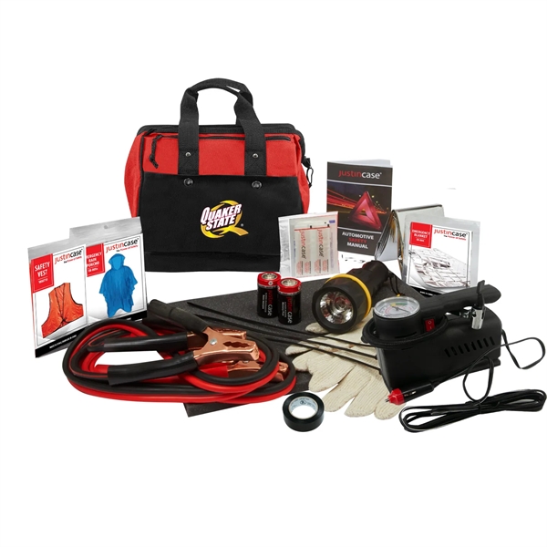 38 Piece auto safety kit with first aid kit, gloves and... from ASI 63698 Justin Case®