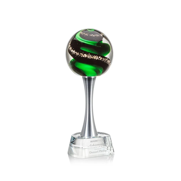 Magnificent Striking Zodiac Art Glass Award features twisting ribbons of emerald... from ASI 84592 St Regis Group / St Regis