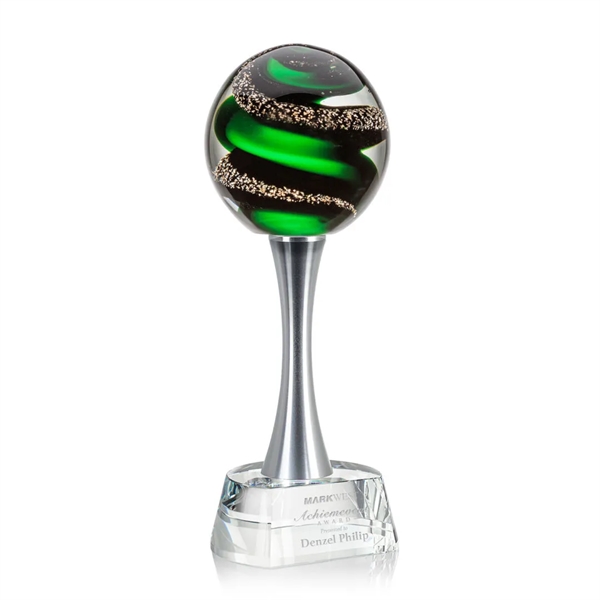 Magnificent Striking Zodiac Art Glass Award features twisting ribbons of emerald... from ASI 84592 St Regis Group / St Regis