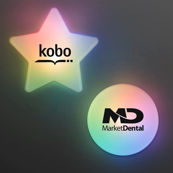 Blank & Imprinted Pricing, 2 different shapes (Circle & Star)... from ASI 34194 ALightPromos