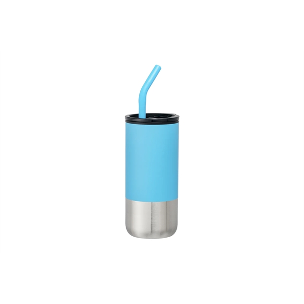 18oz. Stainless Steel Tumbler with Straw.... from ASI 64845 Kin Image Inc / Himmers International Inc.