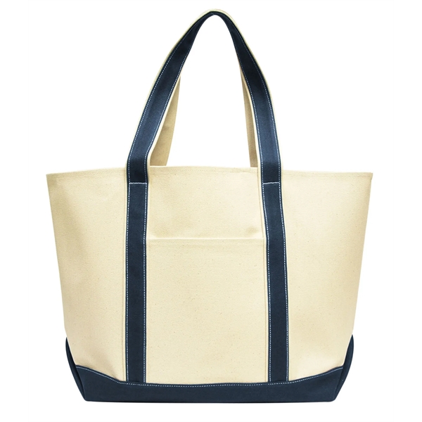 Cotton canvas tote bag with front slip pocket. 24 inch handles.... from ASI 41511 Brainchild USA Inc / BrainChild Gift Club
