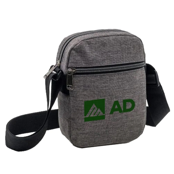 Heather Dual Zipper Sling Bag... from ASI 31517 Admart Products / Admart Line