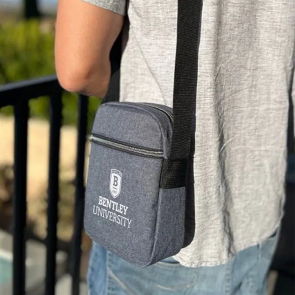 Heather Dual Zipper Sling Bag... from ASI 31517 Admart Products / Admart Line