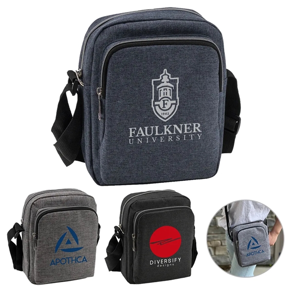 Vertical Triple Zipper Sling Bag... from ASI 31517 Admart Products / Admart Line