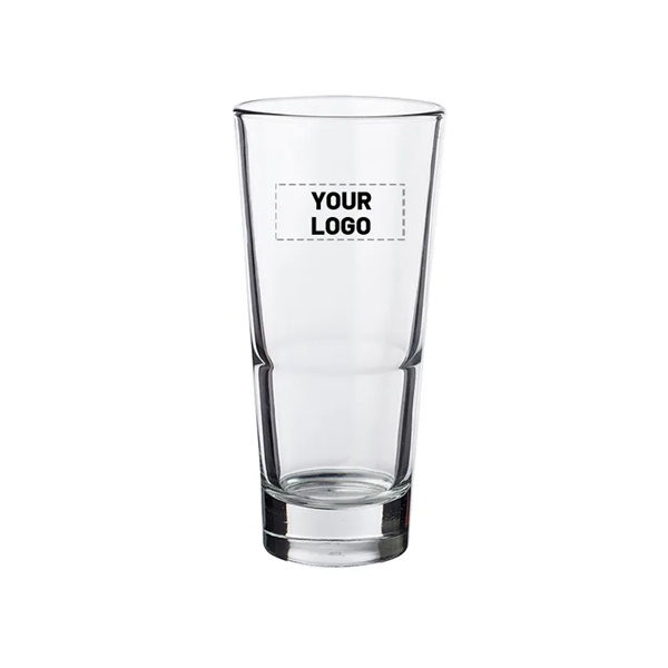 Clear highball glasses with 15 oz. capacity plus 1 color silkscreen... from ASI 37218 Athena Promo (tm)