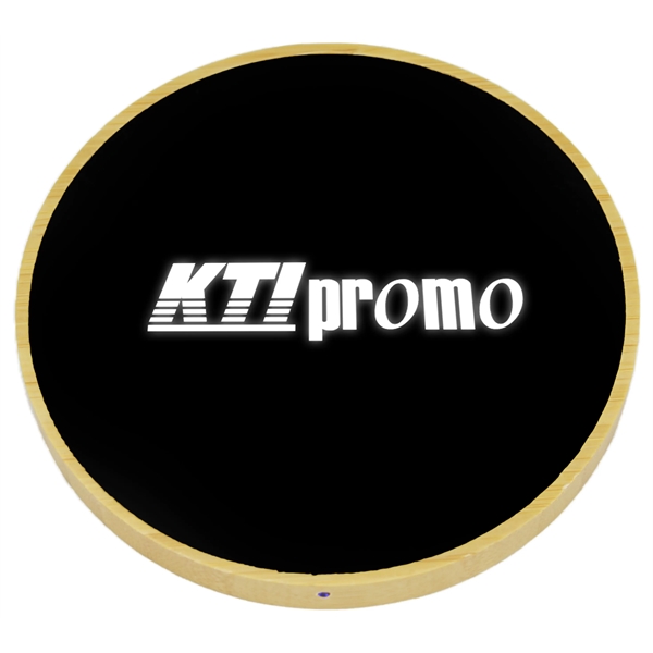 Bamboo Wireless Charger featuring 10-watt charging power.... from ASI 63776 KTI Networks Inc / KTI Promo