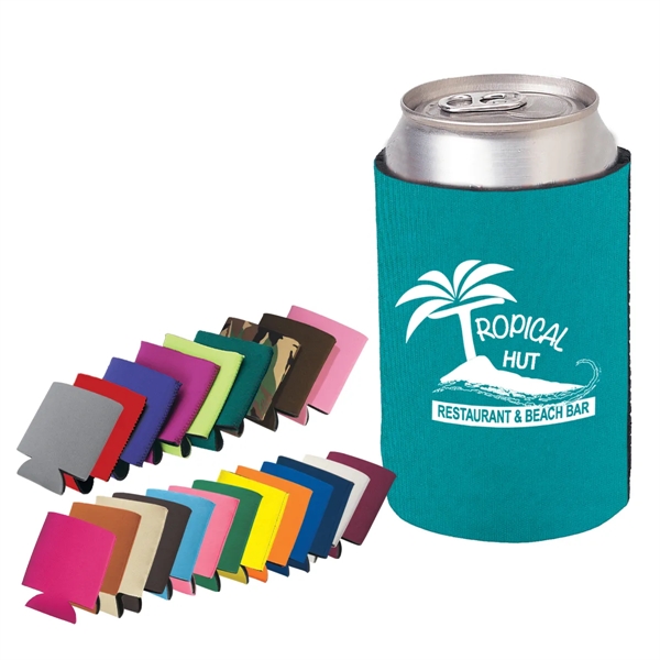Beverage holder made of laminated open cell foam, folds flat.... from ASI 61125 Hit Promotional Products
