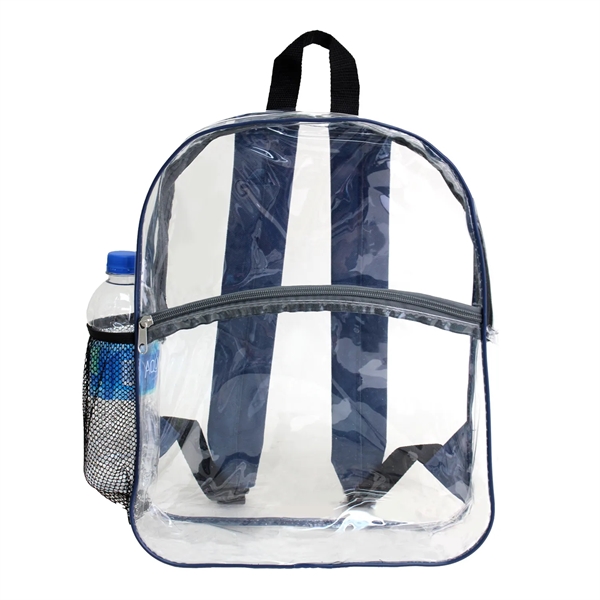 12"W x 15"H x 4"G clear PVC backpack with a zipper... from ASI 37980 Bagworld
