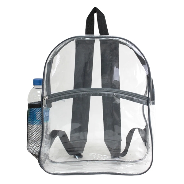 12"W x 15"H x 4"G clear PVC backpack with a zipper... from ASI 37980 Bagworld