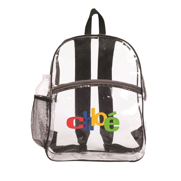 12"W x 15"H x 4"G clear PVC backpack with a zipper... from ASI 37980 Bagworld