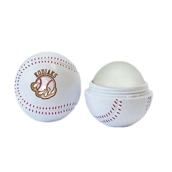 Baseball lip balm ball moisturizer plus 1 color pad imprint on... from ASI 37218 Athena Promo (tm)