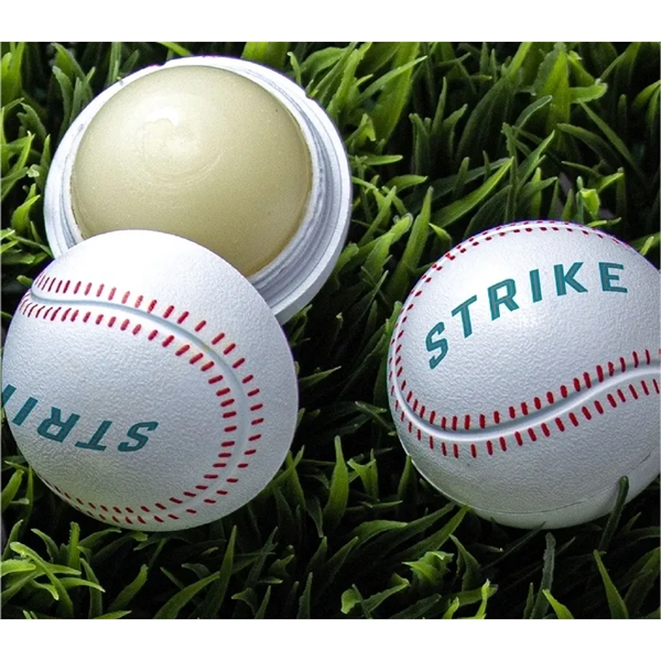Baseball lip balm ball moisturizer plus 1 color pad imprint on... from ASI 37218 Athena Promo (tm)