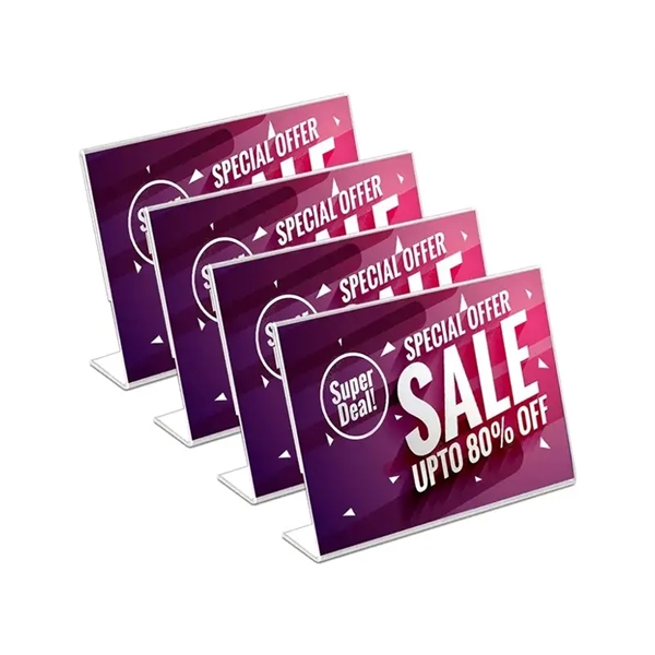 Table top clear acrylic display holder stand plus free full color... from ASI 37218 Athena Promo (tm)