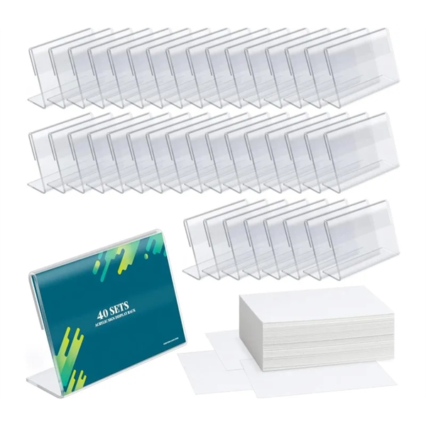 Table top clear acrylic display holder stand plus free full color... from ASI 37218 Athena Promo (tm)