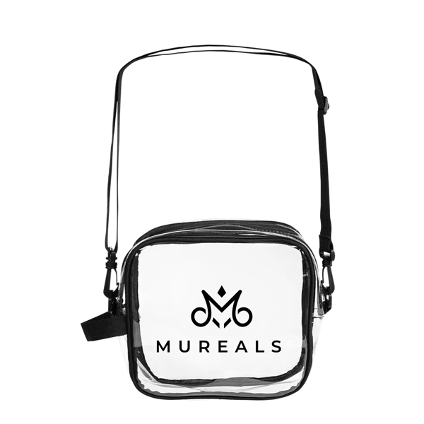 2.75" x 8.25" x 8" clear PVC crossbody bag with zippered... from ASI 61125 Hit Promotional Products / Hit®