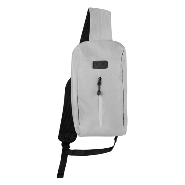 Sling backpack with an ergonomic crossbody design, expandable pocket, reflective details... from ASI 61125 Hit Promotional Products / Hit®