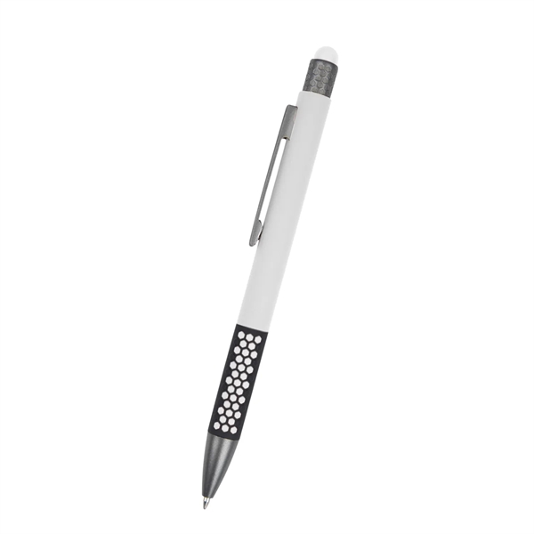 Recycled aluminum pen with stylus on top, a smooth rubberized finish... from ASI 61125 Hit Promotional Products / Hit®