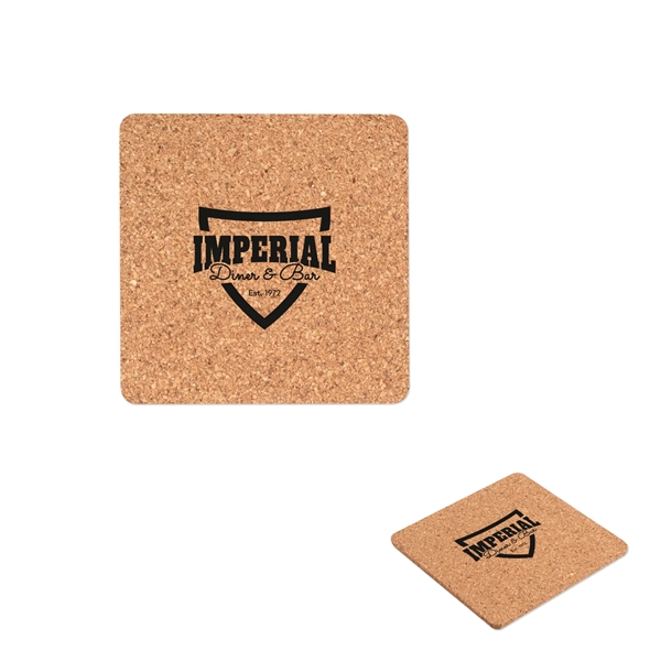 Square shaped cork coasters with single or double side imprinting.... from ASI 98360 WOWLine / WOWLine®