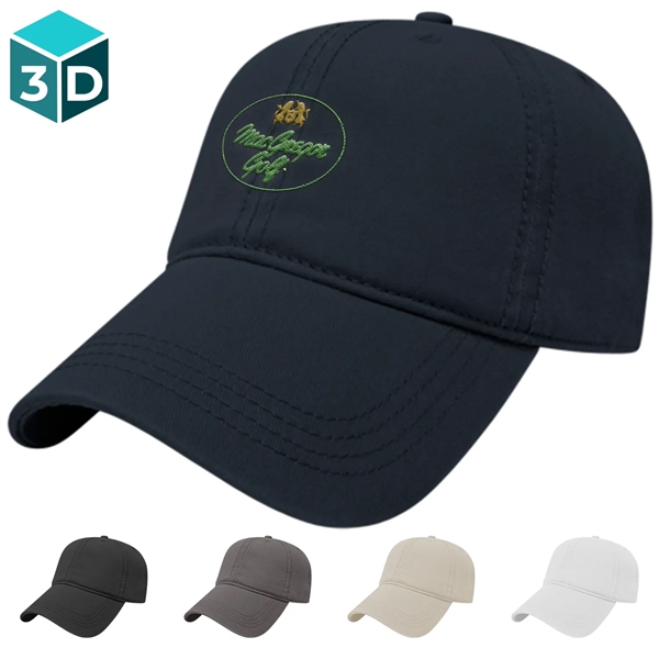 Relaxed fit golf cap made of premium washed chino twill.... from ASI 57653 Gold Bond