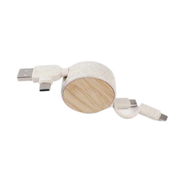 6-in-1 Eco-friendly Retractable Charging Cable plus laser engraving on 1 location... from ASI 37218 Athena Promo (tm)