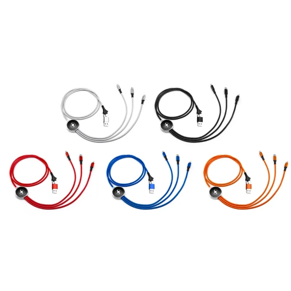 6-in-1 LED Light Up Logo USB Charging Cable plus laser engraving... from ASI 37218 Athena Promo (tm)