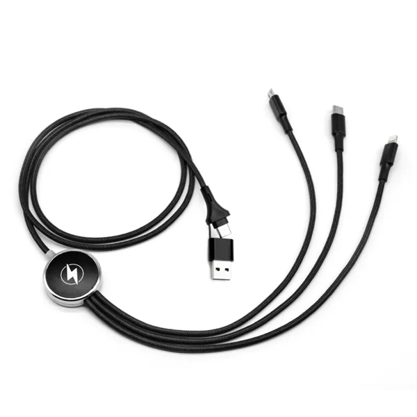 6-in-1 LED Light Up Logo USB Charging Cable plus laser engraving... from ASI 37218 Athena Promo (tm)