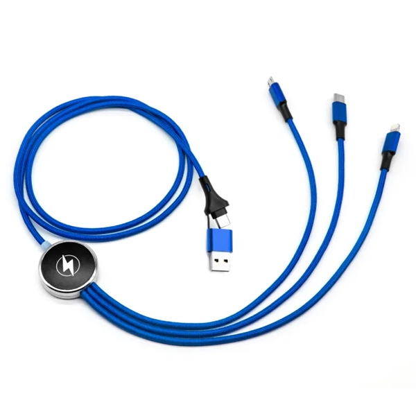 6-in-1 LED Light Up Logo USB Charging Cable plus laser engraving... from ASI 37218 Athena Promo (tm)