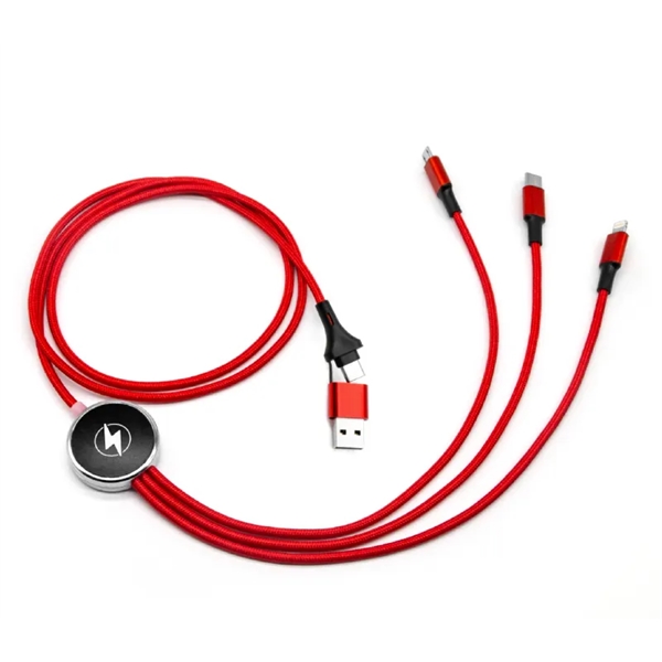 6-in-1 LED Light Up Logo USB Charging Cable plus laser engraving... from ASI 37218 Athena Promo (tm)